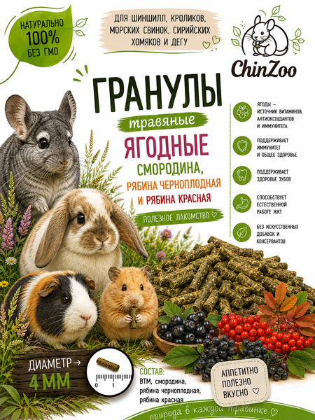 Гранулы ягодные смородина, арония, рябина – chinzoo.ru