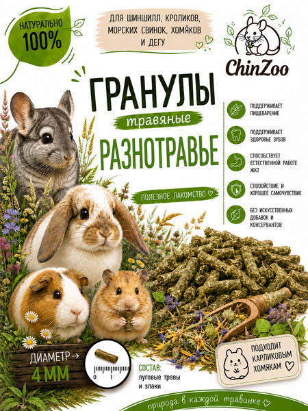 Травяные гранулы разнотравья – chinzoo.ru